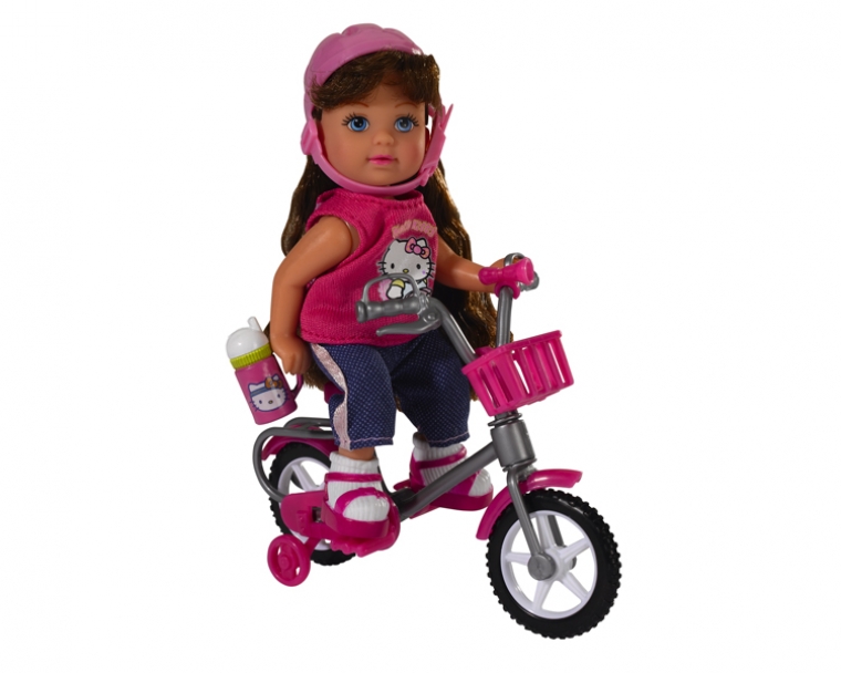 Кукла Еви на велосипеде из серии Hello Kitty, 3 вида  